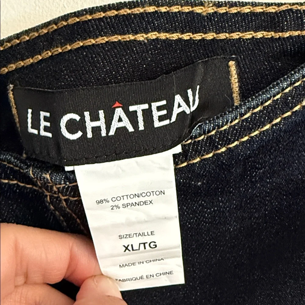 Le Chateau Denim Mini Skirt - Picture 3 of 8